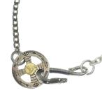 ショッピングking  TADY & KING タディアンドキング ネイティブフック&ネイティブホイールGPロングホーン付きチェーン 細丸 50cm シルバー/ゴールド