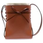 LOEWE ロエベ IKEBANA イケバナ アナグラム カーフスキン レースアップ レザー トートバッグ ブラウン レディース A858I01X01