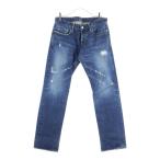 ショッピングスタッズ HYSTERIC GLAMOUR ヒステリックグラマー ロックスタッズ ウォッシュド クラッシュ ストレート デニム パンツ インディゴ 0204AP10