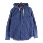 SUPREME シュプリーム 12AW Hooded Denim Shirt ダブルフラップポケット フーデッド デニム長袖シャツ インディゴ