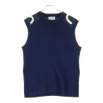 ショッピングEVISU EVISU エビス ショルダーデニムパッチ ニットベスト ネイビー