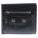 BALENCIAGA バレンシアガ Le Cagole ル カゴール レザー ウォレト 二つ折り財布 ブラック 764829