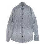 DOLCE & GABBANA ドルチェアンドガッバーナ GOLDライン 総柄 長袖ボタンダウンシャツ ホワイト/ブラック G5EB3T FS52F