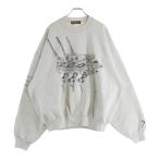 ショッピングエヴァンゲリオン ノーブランド EVANGELION:95 (エヴァンゲリオン) 25AW 0053 SWEAT 両面プリント クルーネックスウェットトレーナー グレー EVA0053A03