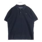 PRADA プラダ フロントトライアングルロゴ コットン 半袖ポロシャツ ブラック UJN444 S181 XGS