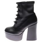 ショッピングmarc MARC JACOBS マークジェイコブス フロントアジャスター 厚底 ヒールブーツ レディース ブラック