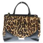 Kate Spade ケイトスペード ハラコ レオパード レザーショルダーバッグ ブラック/ブラウン