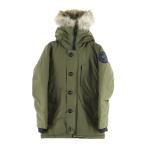 CANADA GOOSE カナダグース KINGSTON キングストン ブラックラベル ファーフーデットダウンジャケット カーキ 3455JMB R