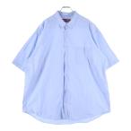 ショッピングfit SUPREME シュプリーム 24SS Loose Fit S/S Oxford Shirt フロントエンブロイダリー ルーズフィット 半袖オックスフォードシャツ ブルー
