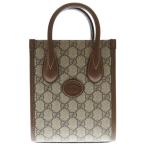GUCCI グッチ GGスプリーム サスティナブルレザー 2WAY ショルダー ハンドバッグ ブラウン レディース 671623