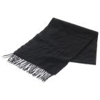 Ermenegildo Zegna (エルメネジルドゼニア) カシミア フリンジマフラー ブラック