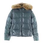 ショッピングduvetica DUVETICA デュベティカ ADHARA アダラ ラクーンファー ダウンジャケット グリーン レディース MFG-1035R