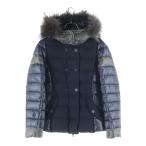 DUVETICA デュベティカ CALINITIDE カリニタイド ウールナイロン切替 ラクーンファー ダウンジャケット ブラック レディース 1157-MFG