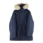 MONCLER モンクレール MATERIAL STOFF TESSUTO ファー付き フード ロング ダウンジャケット ネイビー 42323-90-69996