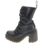 Dr.Martens ドクターマーチン CHESNEY チェズニー 8ホール レザー ハイヒール ロングブーツ レディース ブラック 26701001