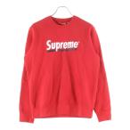 SUPREME シュプリーム 20SS Underline Crewneck アンダーライン フロントロゴ クルーネックスウェットトレーナー レッド