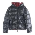 DUVETICA デュベティカ BEAMS別注 DIONISIO ディオニシオ フルジップ フーデッド ナイロンダウンジャケット ブラック/レッド 01652106