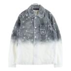 ショッピングルイヴィトン ルイヴィトン 21AW WORKWEAR SHIRT モノグラム グラデーション ワークウェア デニムシャツジャケット ブラック/ホワイト RM212Q QYZ HLS09W