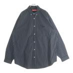 SUPREME シュプリーム 25AW Pinstripe Shirt ピンストライプ柄 長袖シャツ ネイビー
