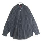 ショッピングsupreme SUPREME シュプリーム 25AW Pinstripe Shirt ピンストライプ柄 長袖シャツ ネイビー