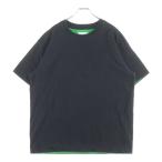 ショッピングヴェネタ BOTTEGA VENETA ボッテガヴェネタ 22SS Double Layer Cotton Jersey T-Shirt ダブルレイヤー 半袖Tシャツ ブラック 661788 V16E0