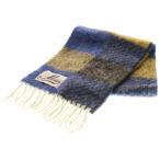 ショッピングMARNI MARNI マルニ 22AW チェック柄 ロゴラベル アルパカマフラー ストール ブルー/イエロー SCMC0090Y0