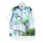 コムデギャルソンオム 24SS AD2023 STEPHEN GILL スティーブンギル フォトグラフィック 半袖シャツ ホワイト HM-B027