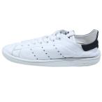 バレンシアガ ×STAN SMITH アディダス スタンスミス ダメージ加工 レザーローカットスニーカー ホワイト/ブラック 721836 WBDV3 9010