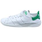 バレンシアガ ×STAN SMITH アディダス スタンスミス ダメージ加工 レザーローカットスニーカー ホワイト/グリーン 721836 WBDV3 9030