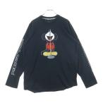 SUPREME シュプリーム 25AW ×NUMBER (N)INE Mickey L/S Top ナンバーナイン ミッキー クルーネック カットソー 長袖Tシャツ ブラック