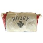 ラグビーラルフローレン 00S RUGBY ヴィンテージ ラグビー ロゴデザイン ニュースペーパーバック ショルダーバッグ ベージュ