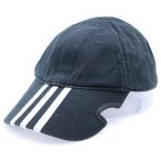 BALENCIAGA バレンシアガ ×adidas アディダス ロゴストライプベースボールキャップ 帽子 ブラック 712160 410B2