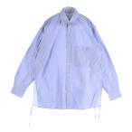 ショッピングトーマス ヨーク 21AW ×THOMAS MASON STRIPED PIPING SHIRT トーマス メイソン ストライプ パイピング 長袖シャツ ブルー/ホワイト YK21AW0277SH