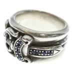 CHROME HEARTS クロムハーツ DAGGER P/SAF ダガー PAVE/パヴェサファイア リング シルバー