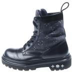 LOUIS VUITTON ルイヴィトン モノグラム デニム LV レンジャー アンクルブーツ ハイカットスニーカー ブラック