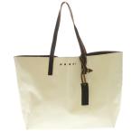 ショッピングマルニ MARNI マルニ TRIBECA SHOPPING BAG トライベッカ ショッピングバッグ バイカラー トートバッグ ホワイト/ブラウン SHMQ0010A0 P3572