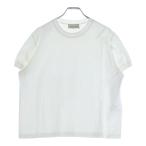 ショッピングロンハーマン RON HERMAN ロンハーマン ×EBURE エブール ショート丈 クルーネック半袖Tシャツ カットソー レディース ホワイト 4110900761