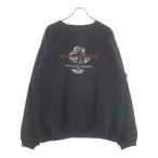 ショッピングハーレーダビッドソン HARLEY DAVIDSON ハーレーダビッドソン 90S VINTAGE ヴィンテージ フロントロゴ刺繍 クルーネック スウェットトレーナー チャコールグレー