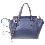 Salvatore Ferragamo サルヴァトーレ フェラガモ AMY エイミー ガンチーニバックル レザートートバック ブルー/ブラウン