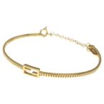 FENDI フェンディ FFロゴ バゲット チェーンブレスレット レディース ゴールド 1A4222