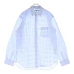 ショッピングCOMME COMME des GARCONS SHIRT コムデギャルソンシャツ 長袖チェックボタンシャツ ホワイト/ブルー FO07B201