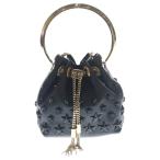 JIMMY CHOO Jimmy Choo MICRO BON BON BAG микро бонбон Star заклепки 2WAY рука цепь сумка на плечо черный 