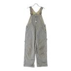  Vintage 70S DENIM OVERALL Vintage Bick Mac JCpe колено Hickory полоса Denim комбинезон белый / голубой 
