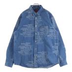 SUPREME シュプリーム 23SS Trademark Jacquard Denim Shirt トレードマーク ジャガード デニム長袖シャツ インディゴ