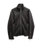 ショッピングGABBANA DOLCE & GABBANA ドルチェアンドガッバーナ LAMB LEATHER JACKET G9LL5L サイドスリットラムレザージャケット ブラック