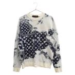 LOUIS VUITTON ルイヴィトン 22AW Monogram Bandana Knit Sweater モノグラムバンダナニットセーター ブルー/ホワイト RM222M JL4 HNN24W