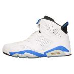 ナイキ AIR JORDAN 6 RETRO SPORT BLUE 384664-107 エアジョーダン6 スポーツブルー ハイカットスニーカー ホワイト/ブルー US10.5/28.5cm