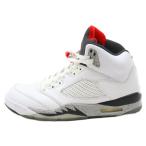 ナイキ AIR JORDAN 5 RETRO White Cement エアジョーダン5レトロ ホワイトセメント ハイカットスニーカー ホワイト US10/28.0cm 136027-104