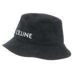 CELINE セリーヌ 22SS LOGO BUCKET HAT ロゴプリント バケットハット 帽子 ブラック 2AU5B968P
