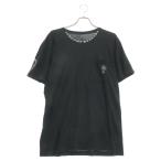 CHROME HEARTS クロムハーツ Back Cross Neck Logo Tee バッククロスネックロゴ半袖Tシャツ ポケット付き ブラック